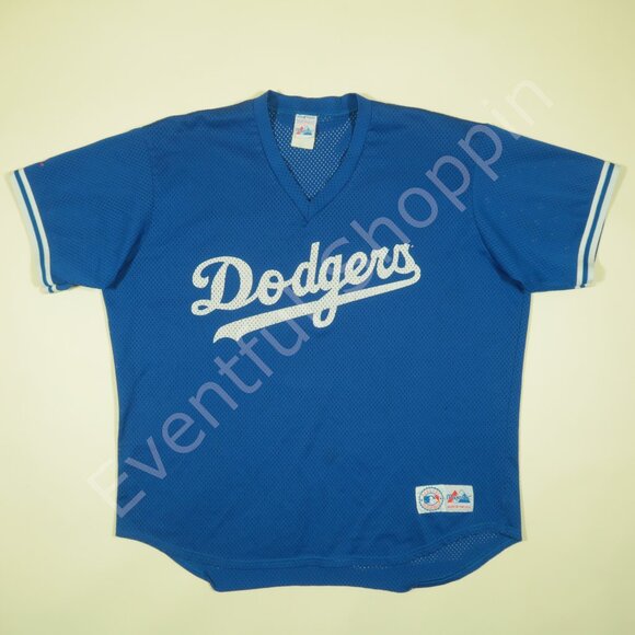 Vintage Majestic Dodgers Pullover Jersey Mens 2XL Blue - Picture 5 of 13